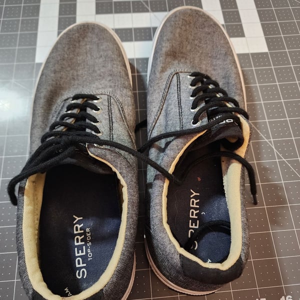 Sperry Halyard CVO Size 12 Black Canvas Sneaker