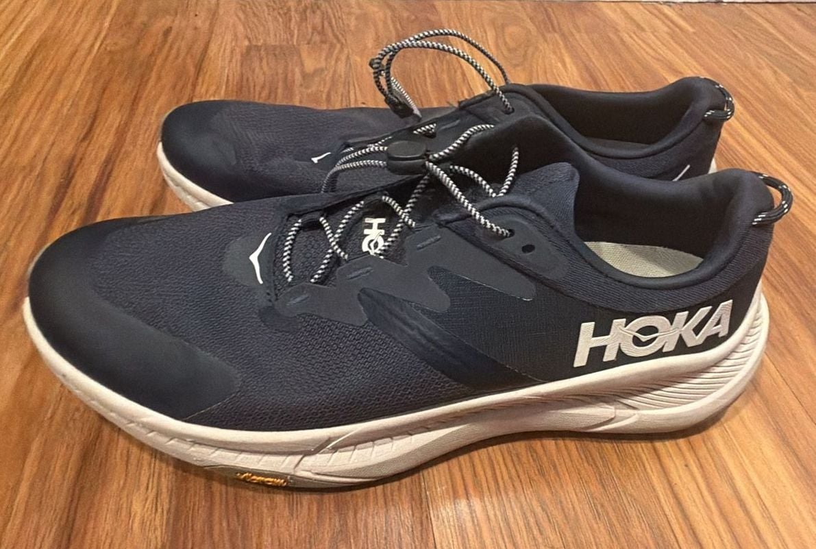 HOKA Transport Running Shoes Navy Blue Vibram Sole 2