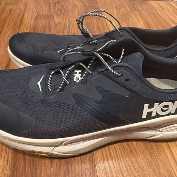 HOKA Transport Running Shoes Navy Blue Vibram Sole