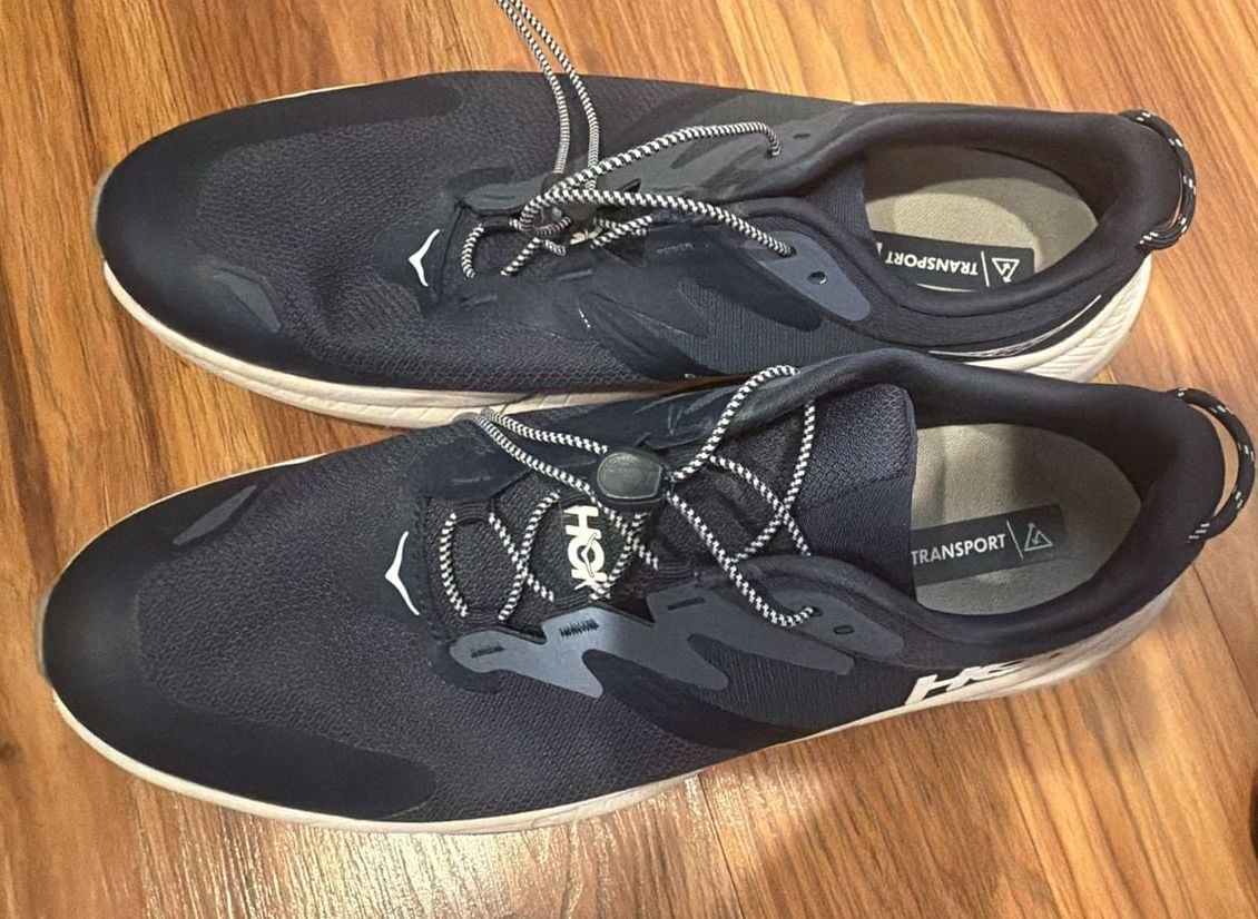 HOKA Transport Running Shoes Navy Blue Vibram Sole 3