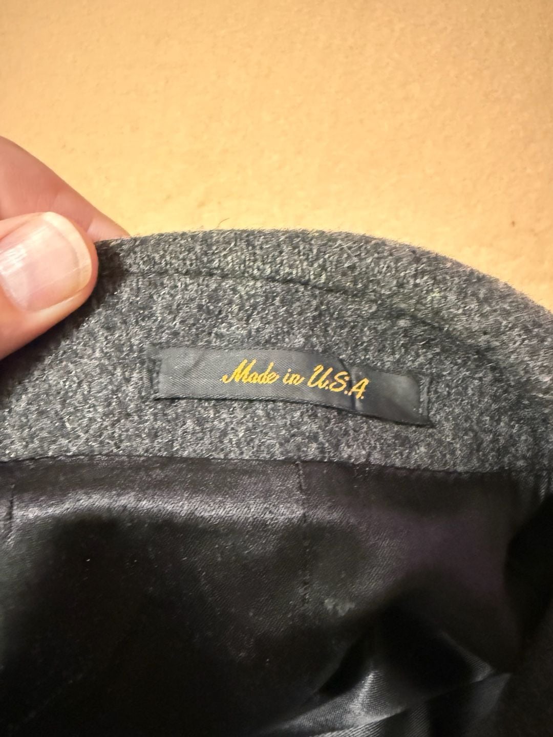 London Fog Vintage Wool Blend Double Breasted Overcoat Charcoal 7
