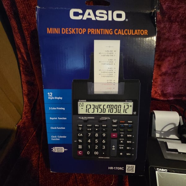 Casio HR-170RC Mini Desktop Printing Calculator Black