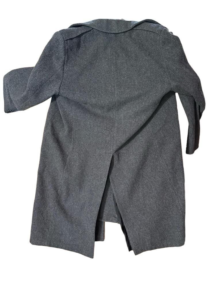 London Fog Vintage Wool Blend Double Breasted Overcoat Charcoal 4