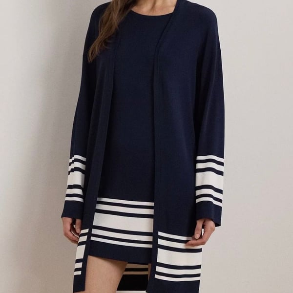Lauren Ralph Lauren Two-Tone Dress Cardigan and dress Set Size L