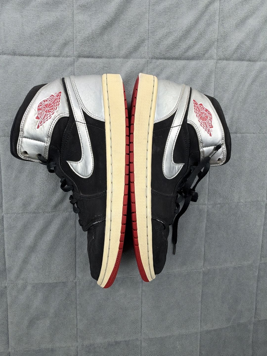 Air Jordan 1 Mid Johnny Kilroy Black Metallic Silver Gym Red 8