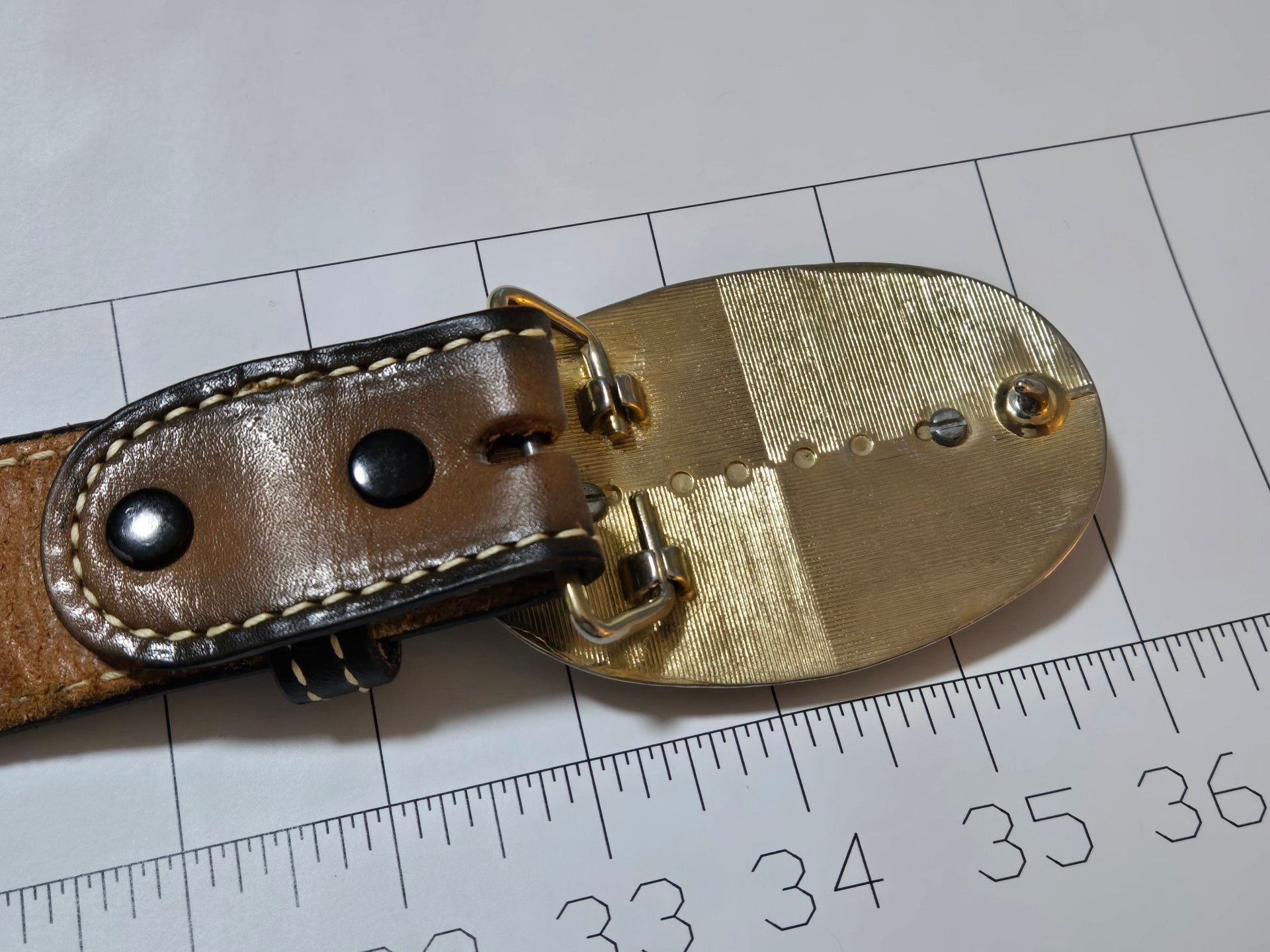 Textan Tooled Leather Belt Size 36 With Stone Buckle 11