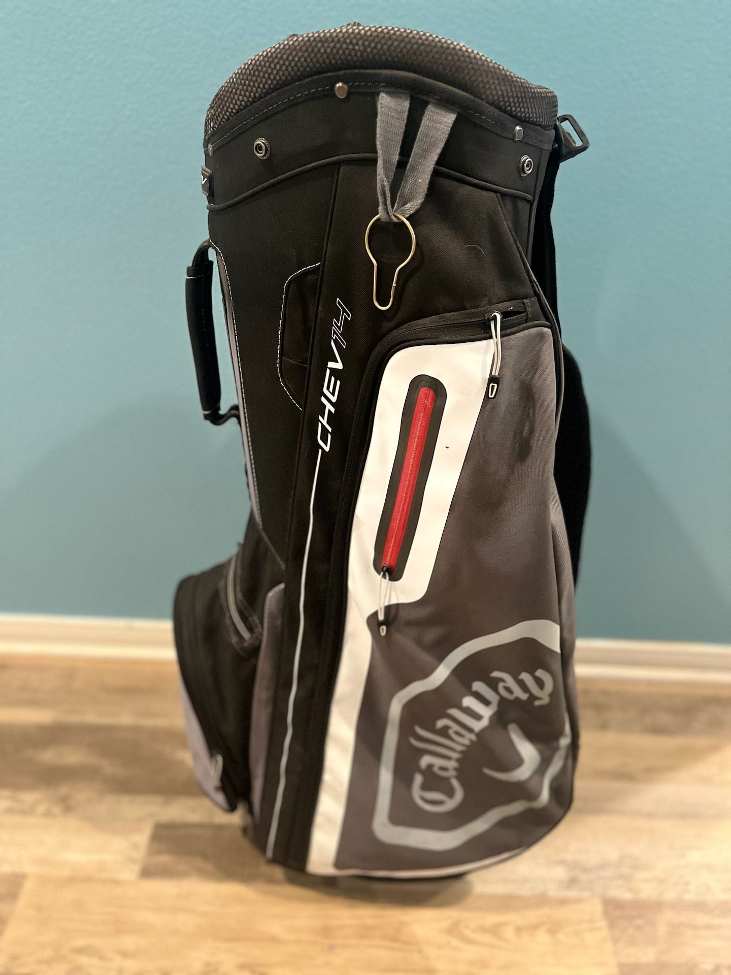 Callaway Chev 14 Cart Bag Black Charcoal White 1