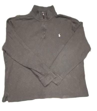 Polo Ralph Lauren Estate Rib Quarter-Zip Pullover Size L Gray 2