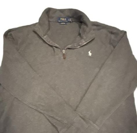 Polo Ralph Lauren Estate Rib Quarter-Zip Pullover Size L Gray 4