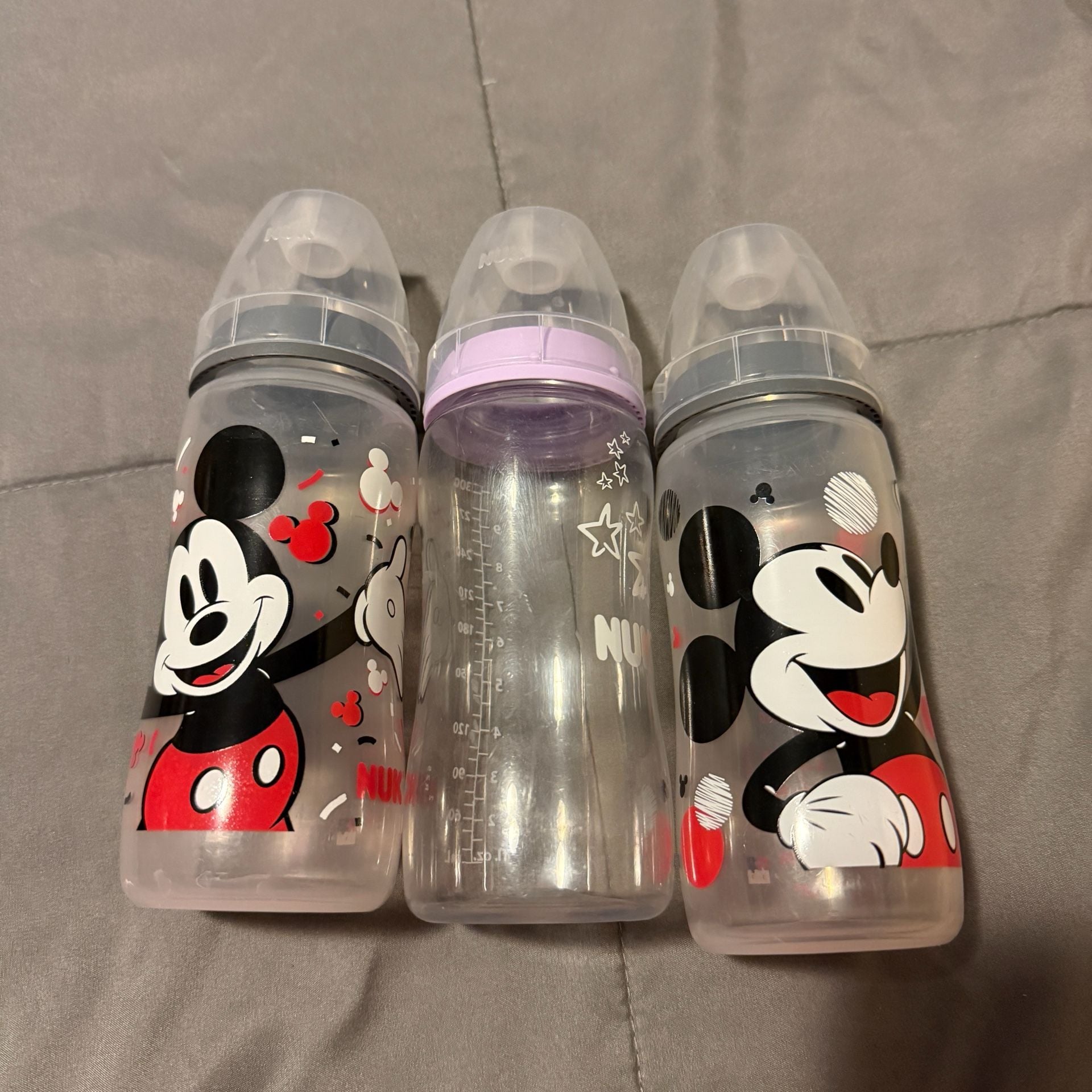 NUK Baby Bottles 3-Pack 10 oz - NO NIPPLES 1