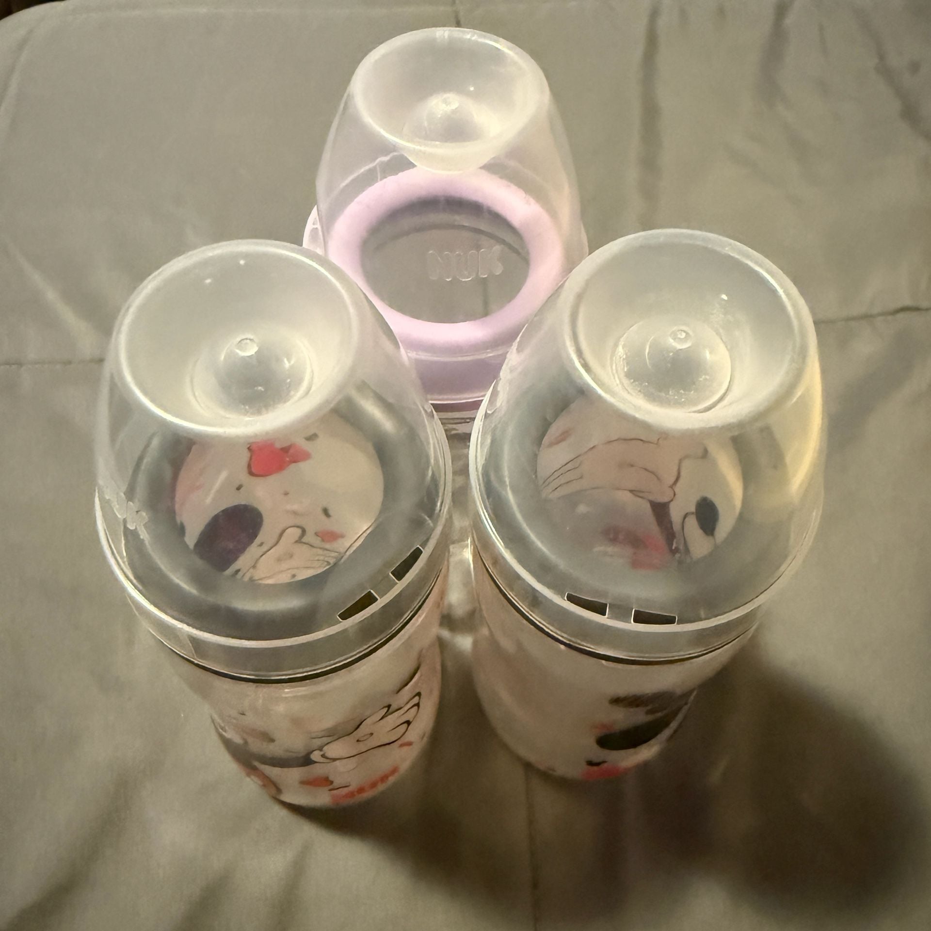 NUK Baby Bottles 3-Pack 10 oz - NO NIPPLES 2