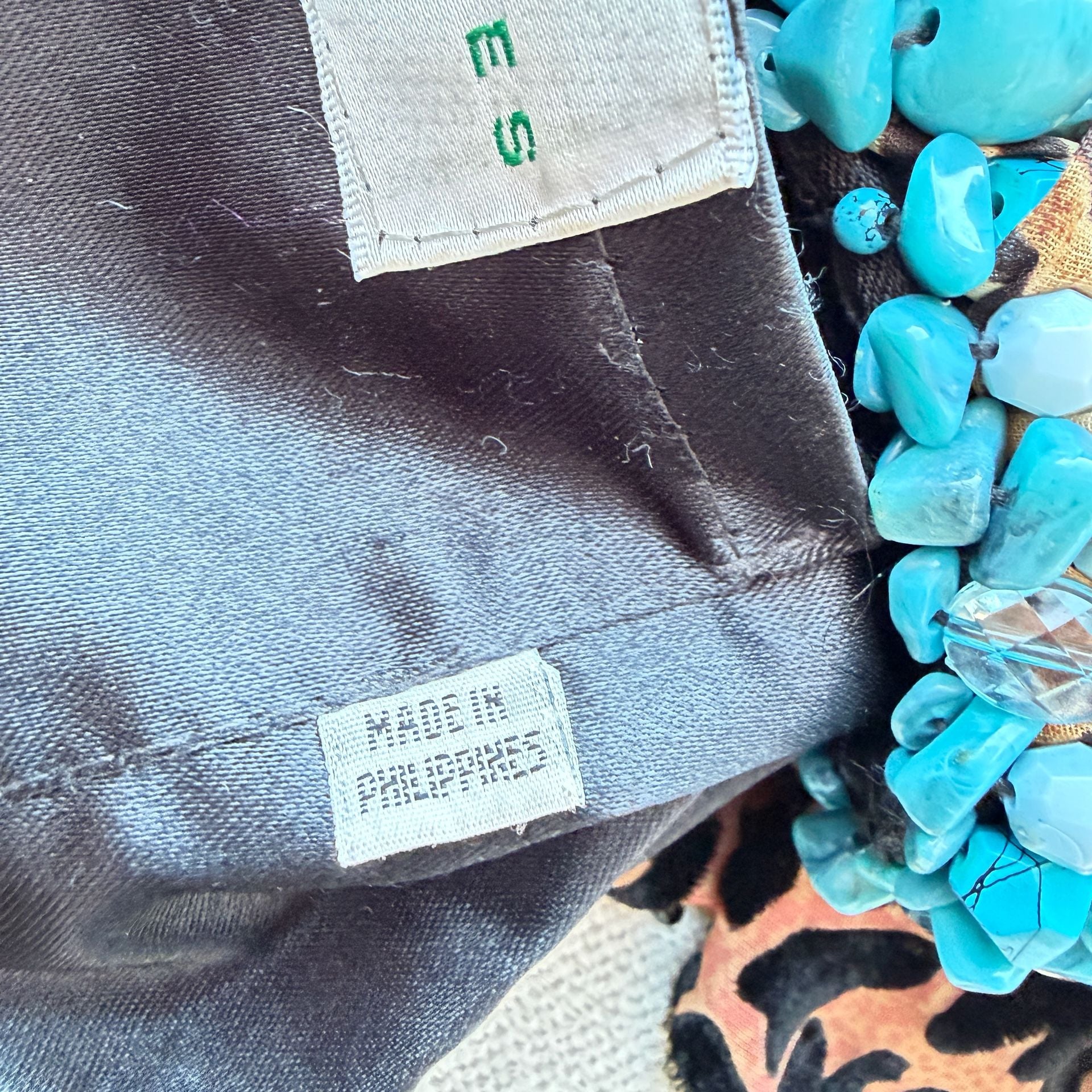 Mary Frances Bag 853 Animal Print Ruffle Turquoise Beaded Shoulder Bag 9