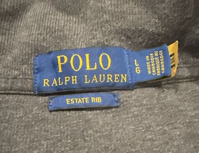 Polo Ralph Lauren Estate Rib Quarter-Zip Pullover Size L Gray 5