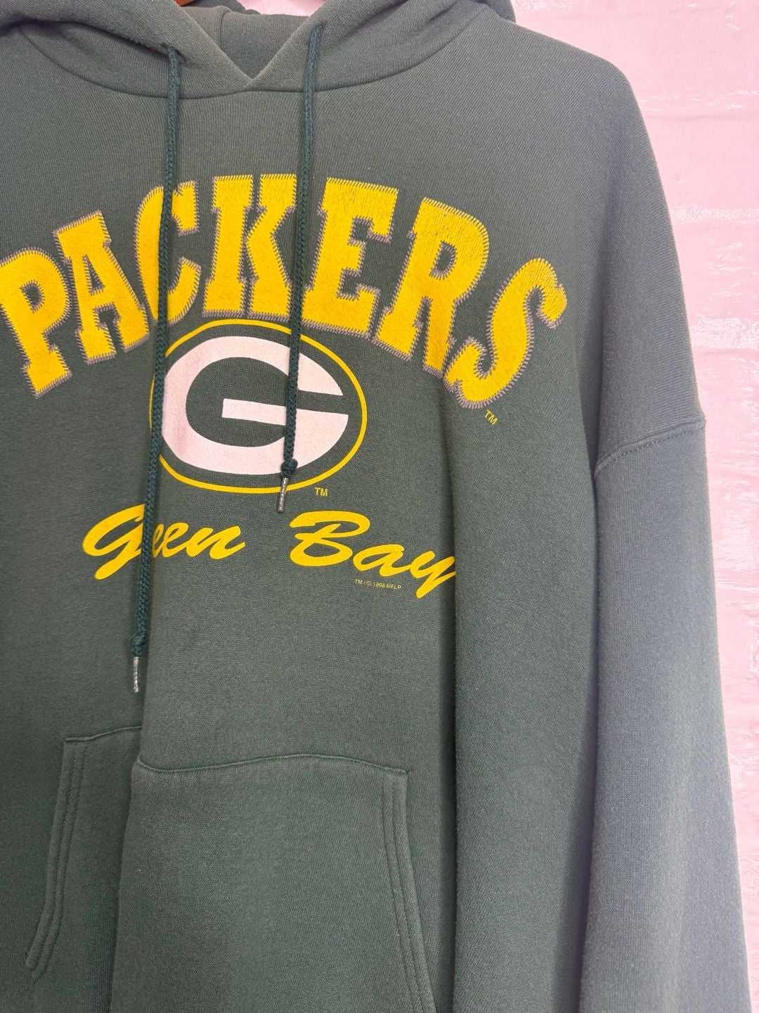 Lee Sport 1996 Green Bay Packers Hoodie Size L Green Vintage NFL Pullover 3