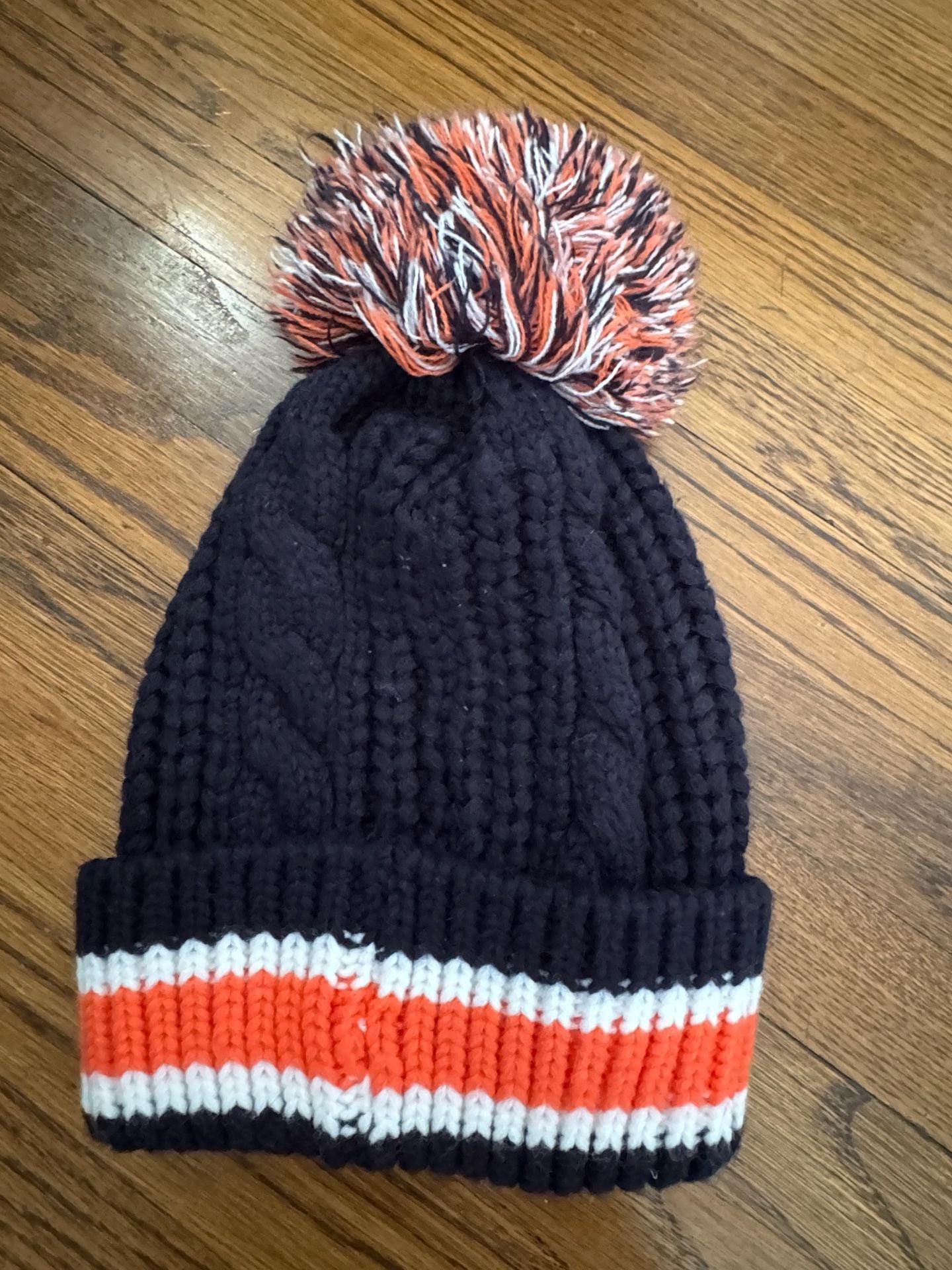 '47 Detroit Tigers Women's Ashfield Cuffed Knit Hat with Pom Navy 3