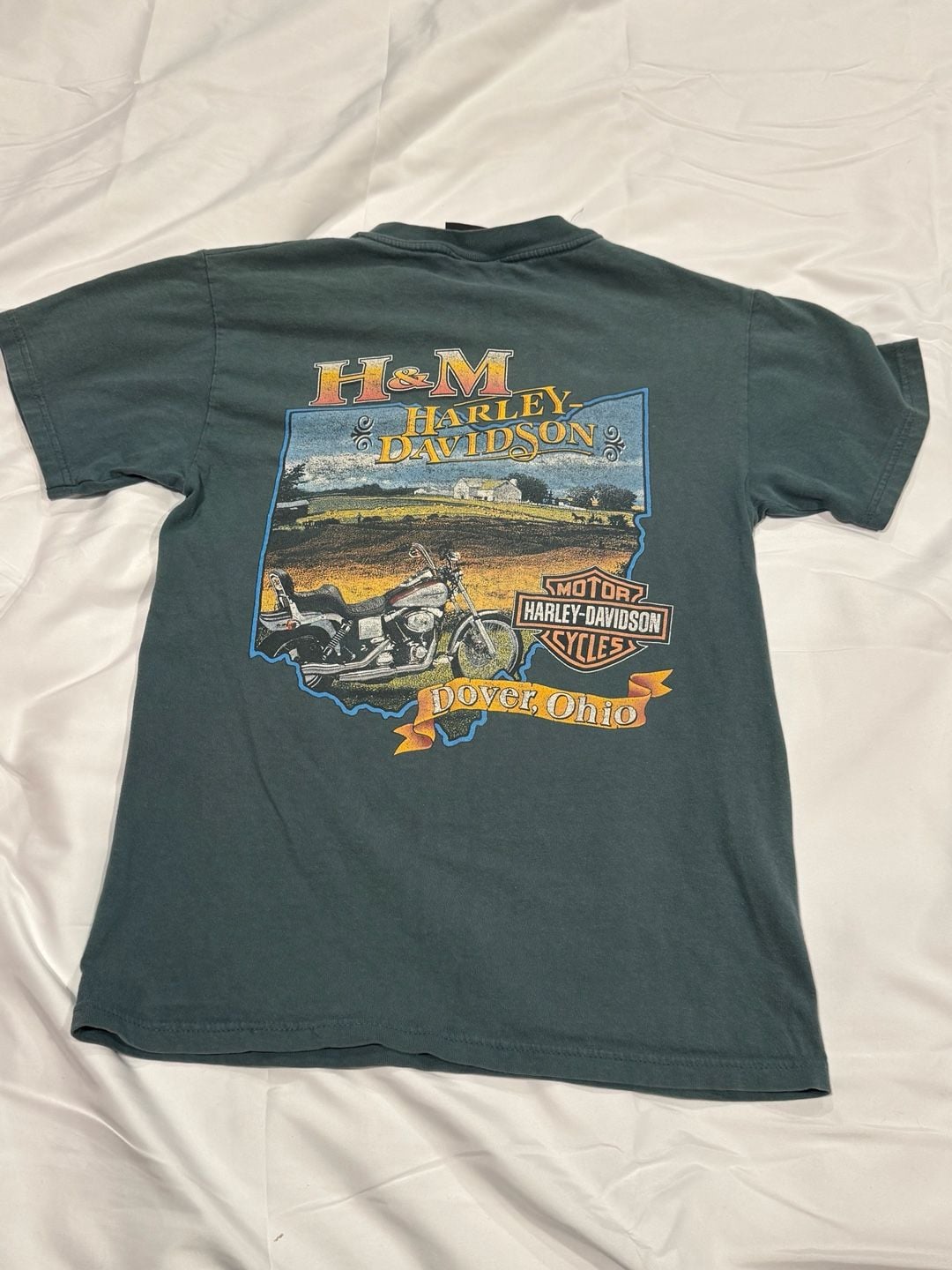 Vintage 1995 Harley Davidson Shop Of Doyer, Ohio Size S T-shirt 7