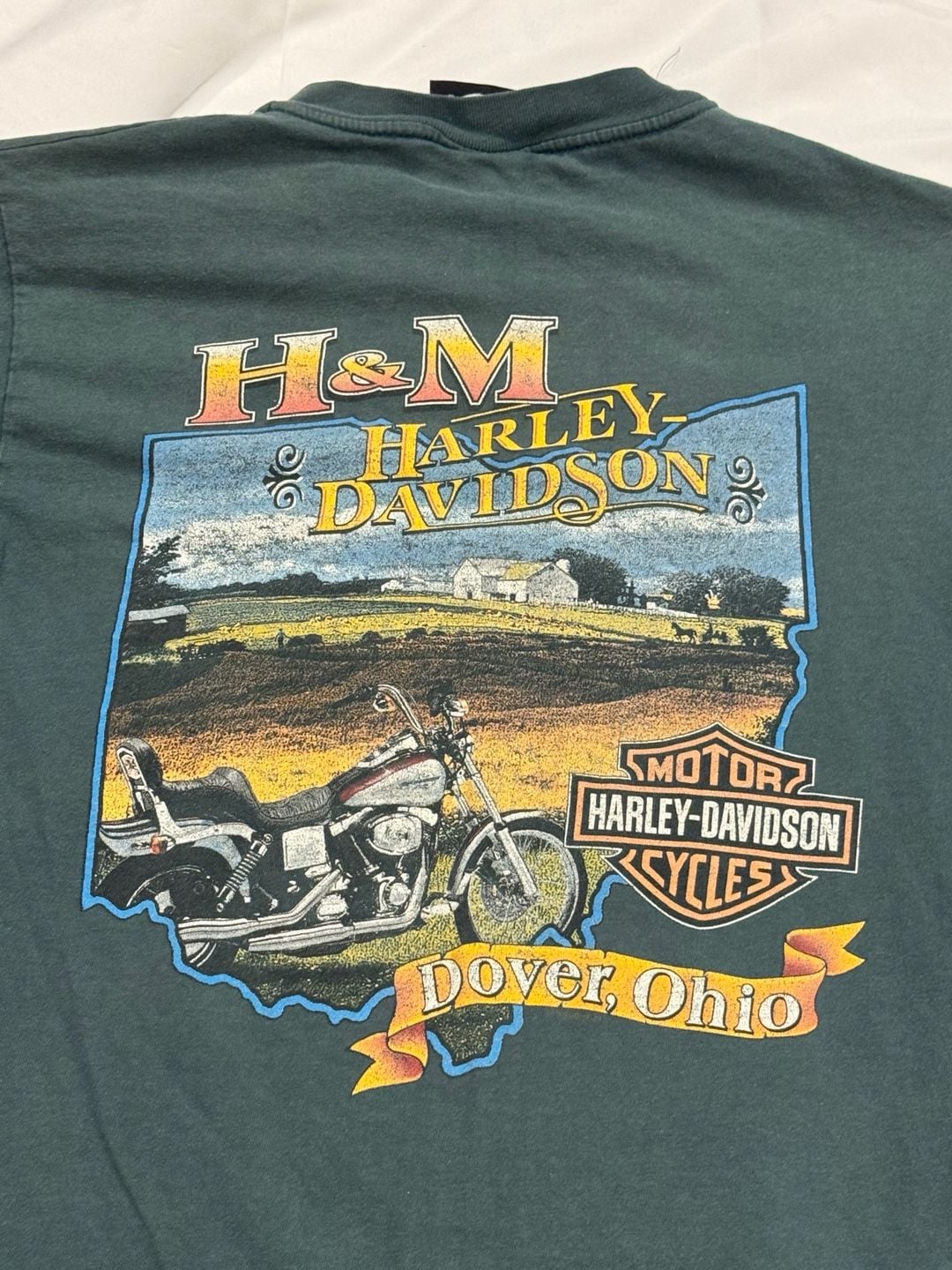 Vintage 1995 Harley Davidson Shop Of Doyer, Ohio Size S T-shirt 8