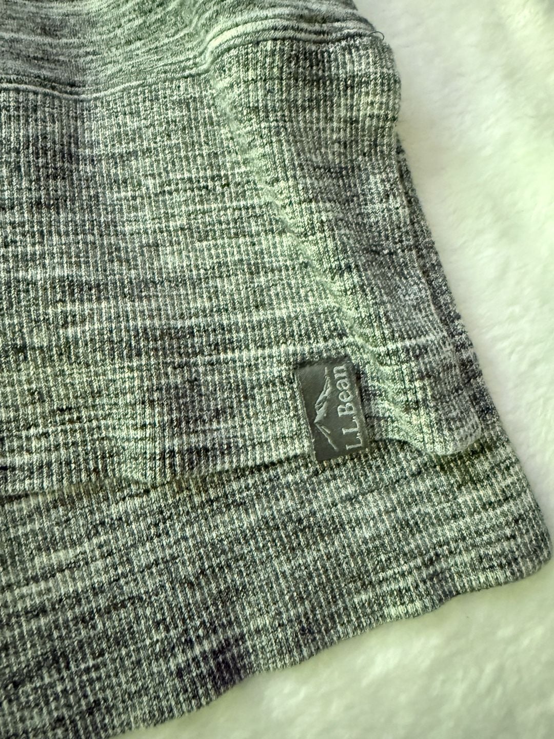 Womens LL Bean Lounge Set Gray Marled  long Sleeve Shirt and Jogger set 7