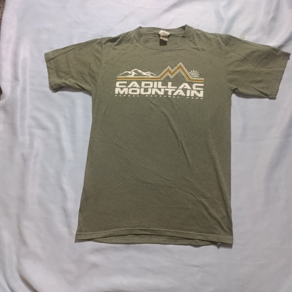 Cadillac Mountain Acadia National Park Graphic T-Shirt Green