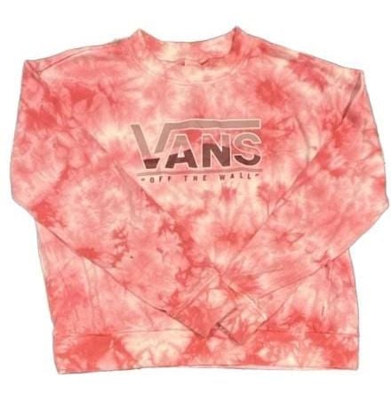 Vans Sweatshirt Size S Pink Tie Dye Off The Wall Crewneck Pullover 2