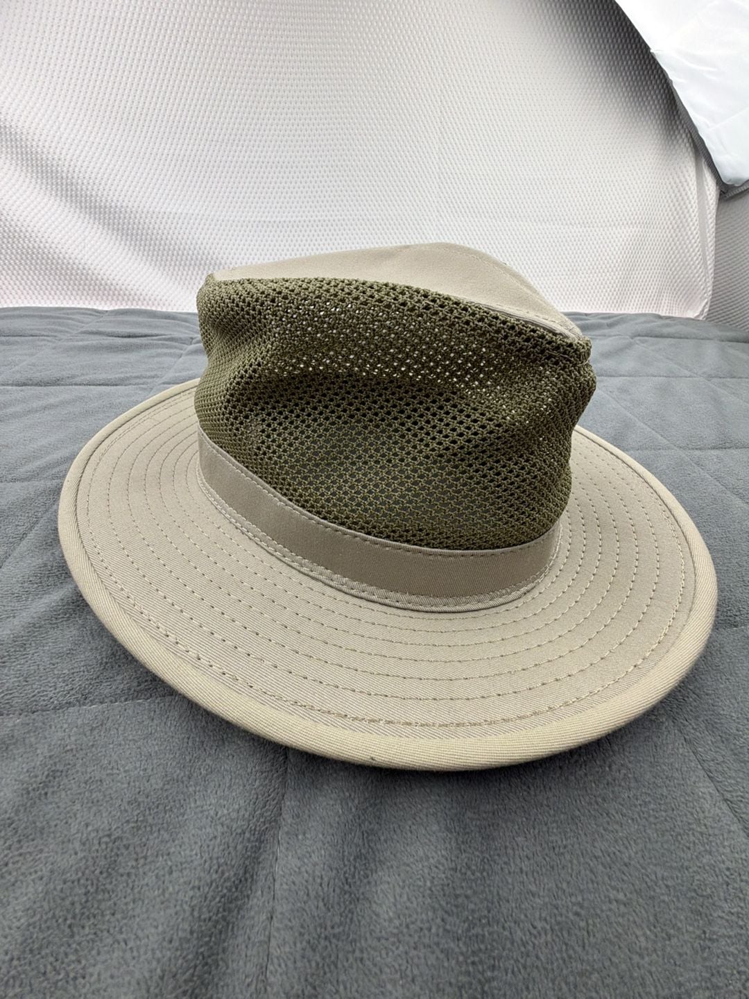 Panama Jack Mesh Safari Hat Size Medium Khaki Green Sun Outdoor 4