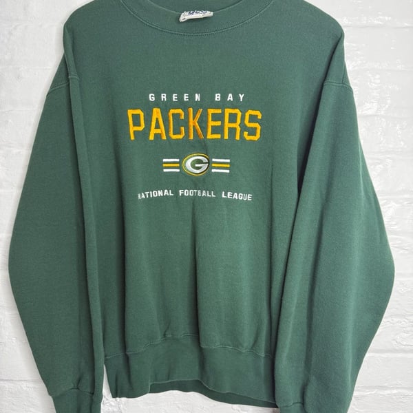 Lee Sport Green Bay Packers Sweatshirt Size M Green NFL Crewneck