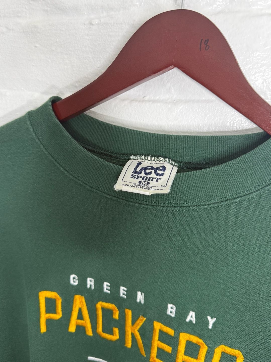 Lee Sport Green Bay Packers Sweatshirt Size M Green NFL Crewneck 4