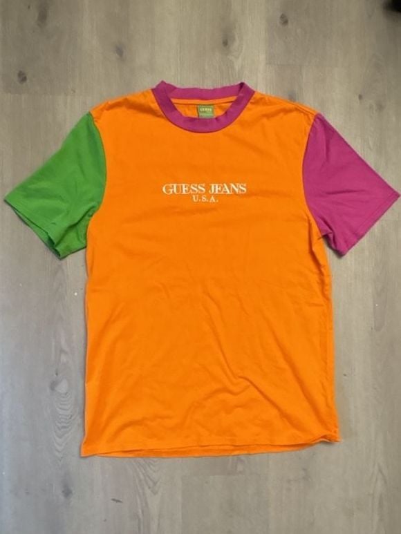 Guess Jeans x Sean Wotherspoon Farmers Market Colorblock T-Shirt Size M RARE 2