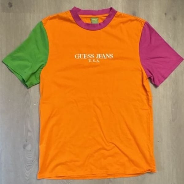 Guess Jeans x Sean Wotherspoon Farmers Market Colorblock T-Shirt Size M RARE