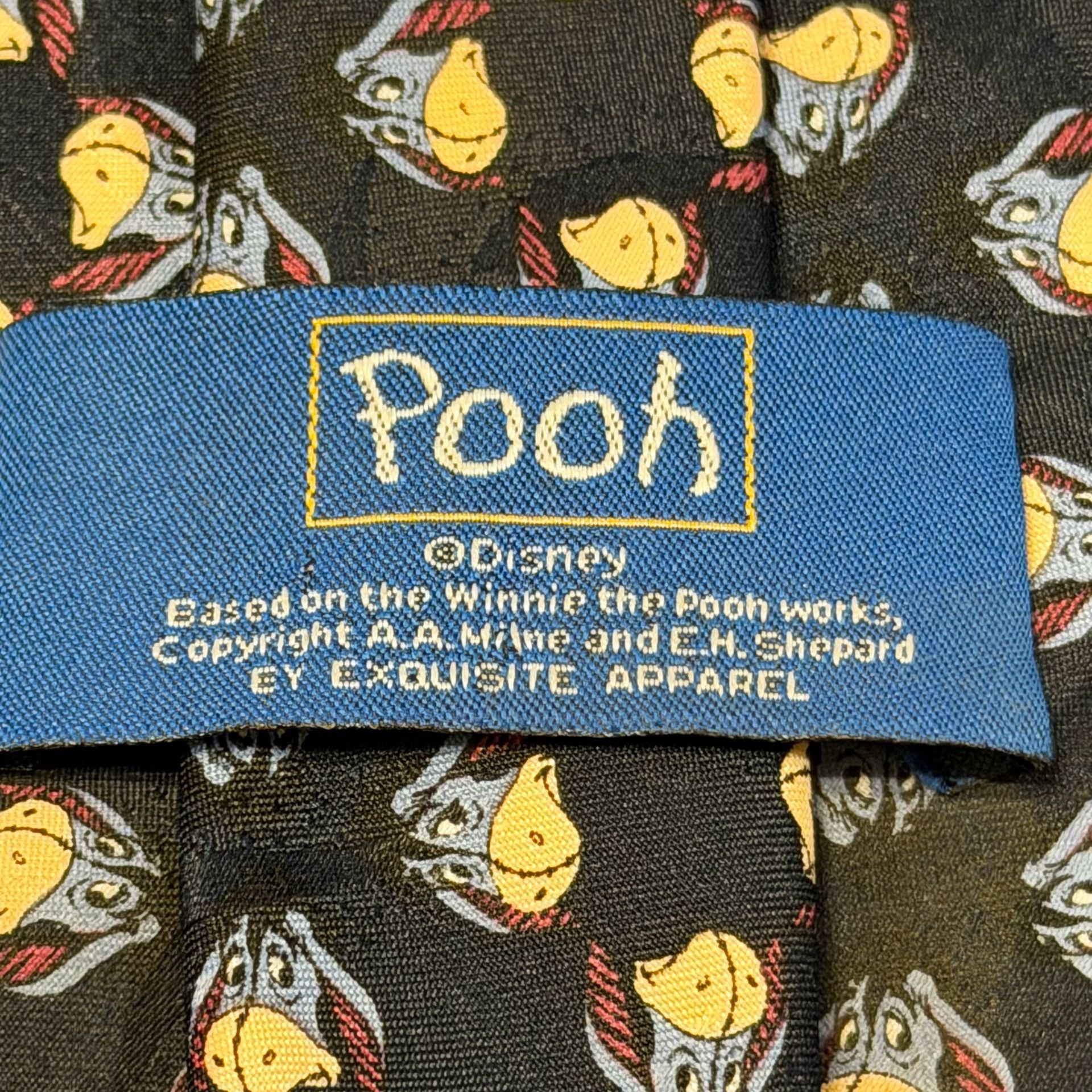 Disney Eeyore Pattern Black Necktie Winnie the Pooh 3
