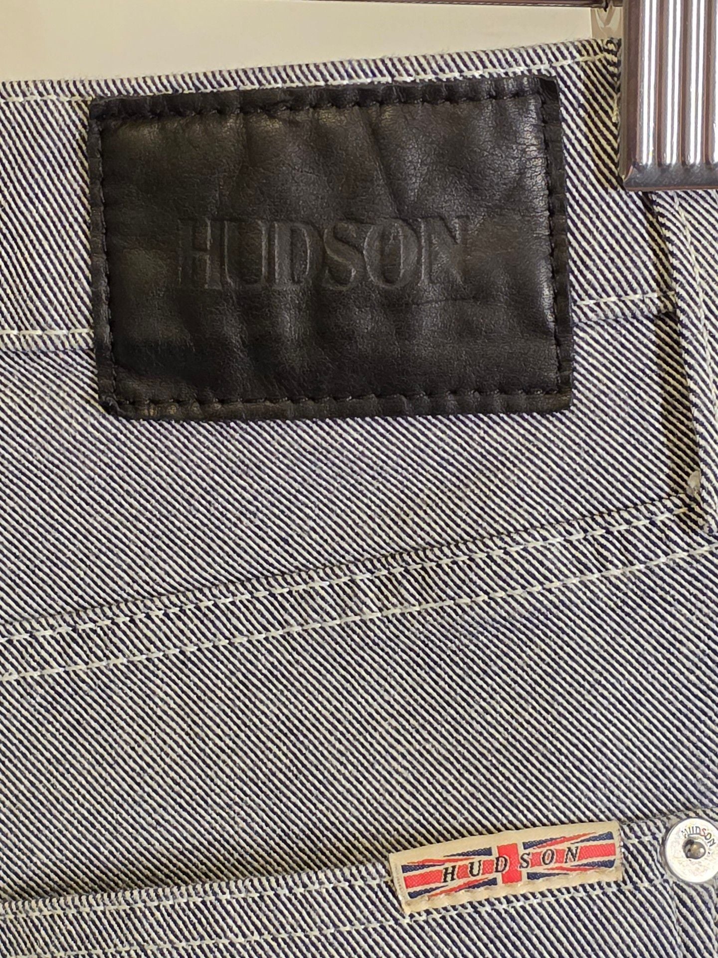 Hudson Jeans Size 30 Blue White Striped Denim Pants 6