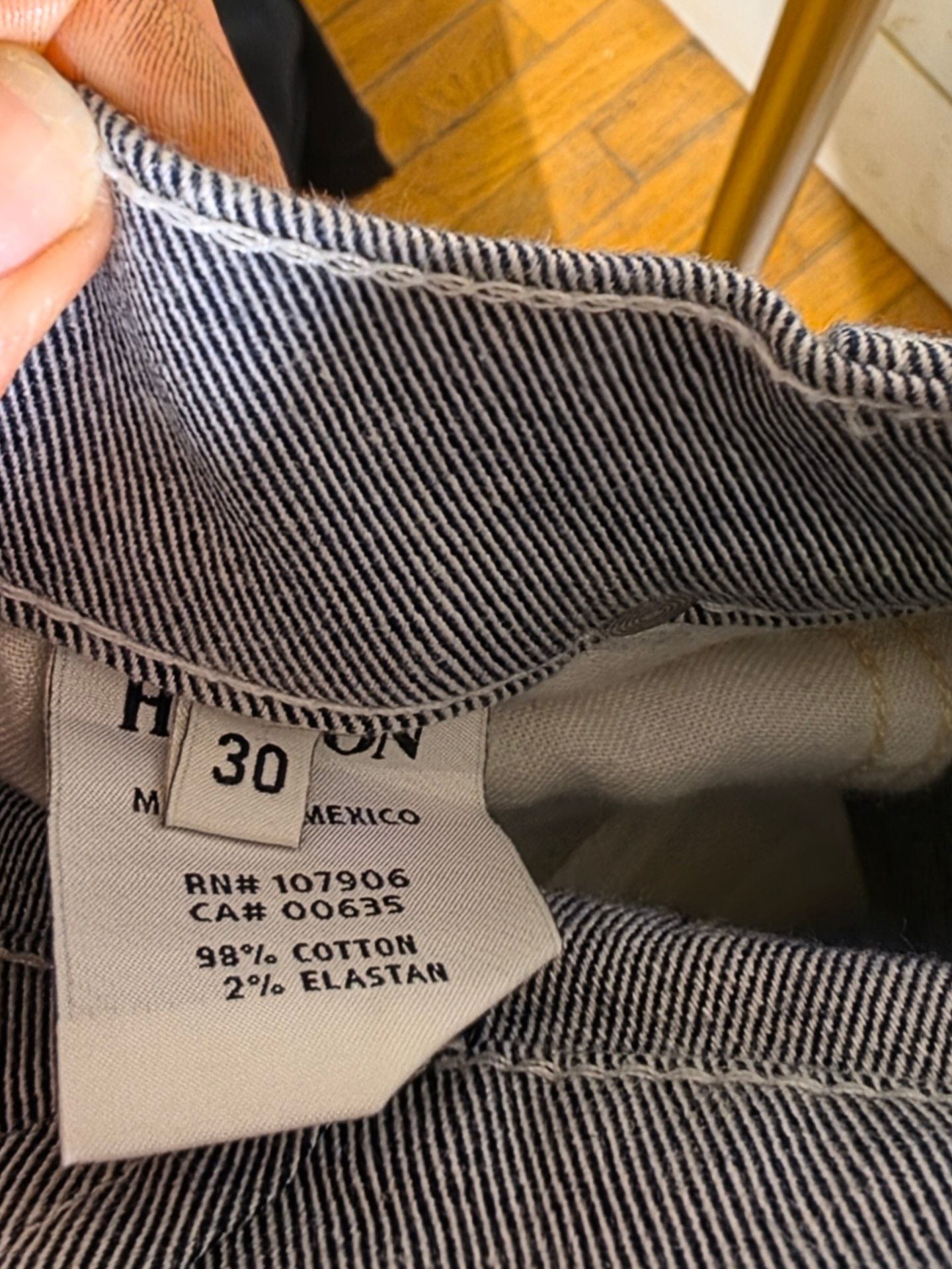 Hudson Jeans Size 30 Blue White Striped Denim Pants 7