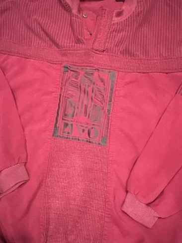 Street Scenes Sweater Size L Red Vintage 90s Ribbed Graphic Polo 5