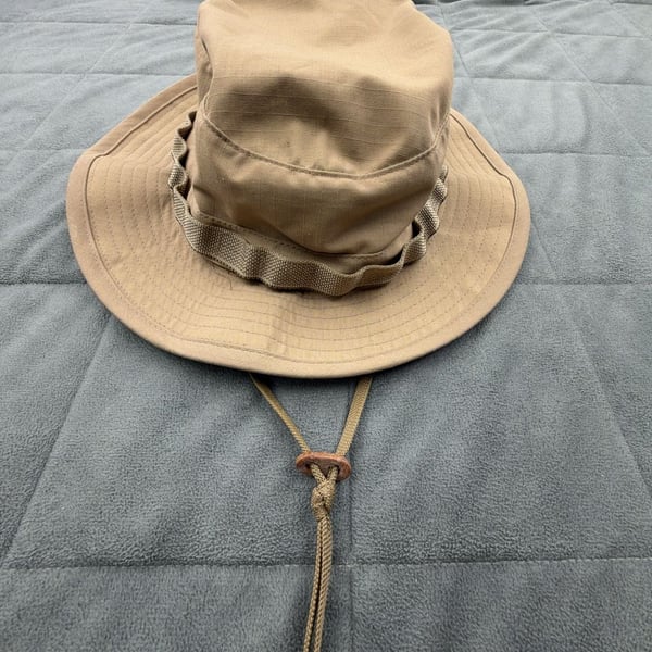 R&B Inc. Sun Hot Weather Type II Boonie Hat Size 7 1/2 Khaki Ripstop