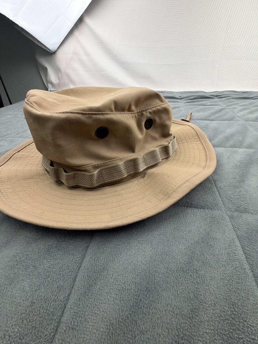 R&B Inc. Sun Hot Weather Type II Boonie Hat Size 7 1/2 Khaki Ripstop 5