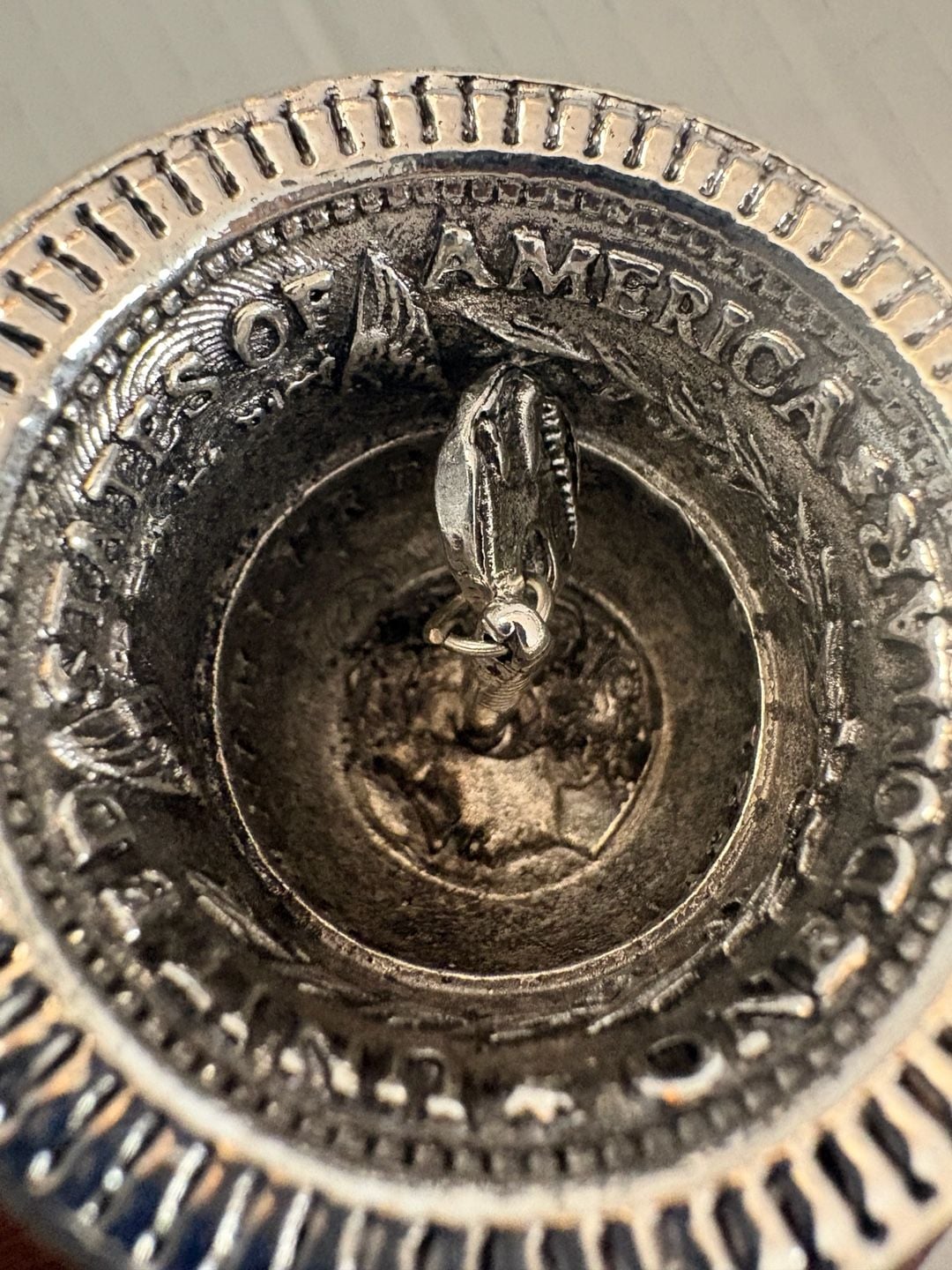 Morgan Silver Dollar Bell Vintage Craft Jingle Bell 5