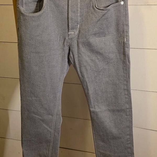 Hudson Jeans Size 30 Blue White Striped Denim Pants