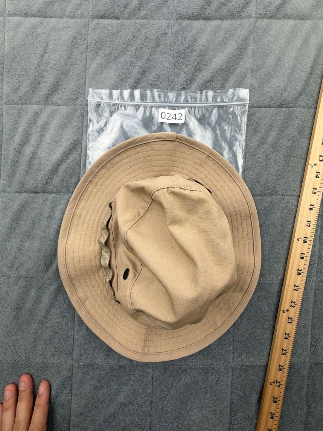 R&B Inc. Sun Hot Weather Type II Boonie Hat Size 7 1/2 Khaki Ripstop 11