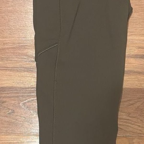 Lululemon Time To Sweat Crop Dark Olive Green Yoga Running Leggings