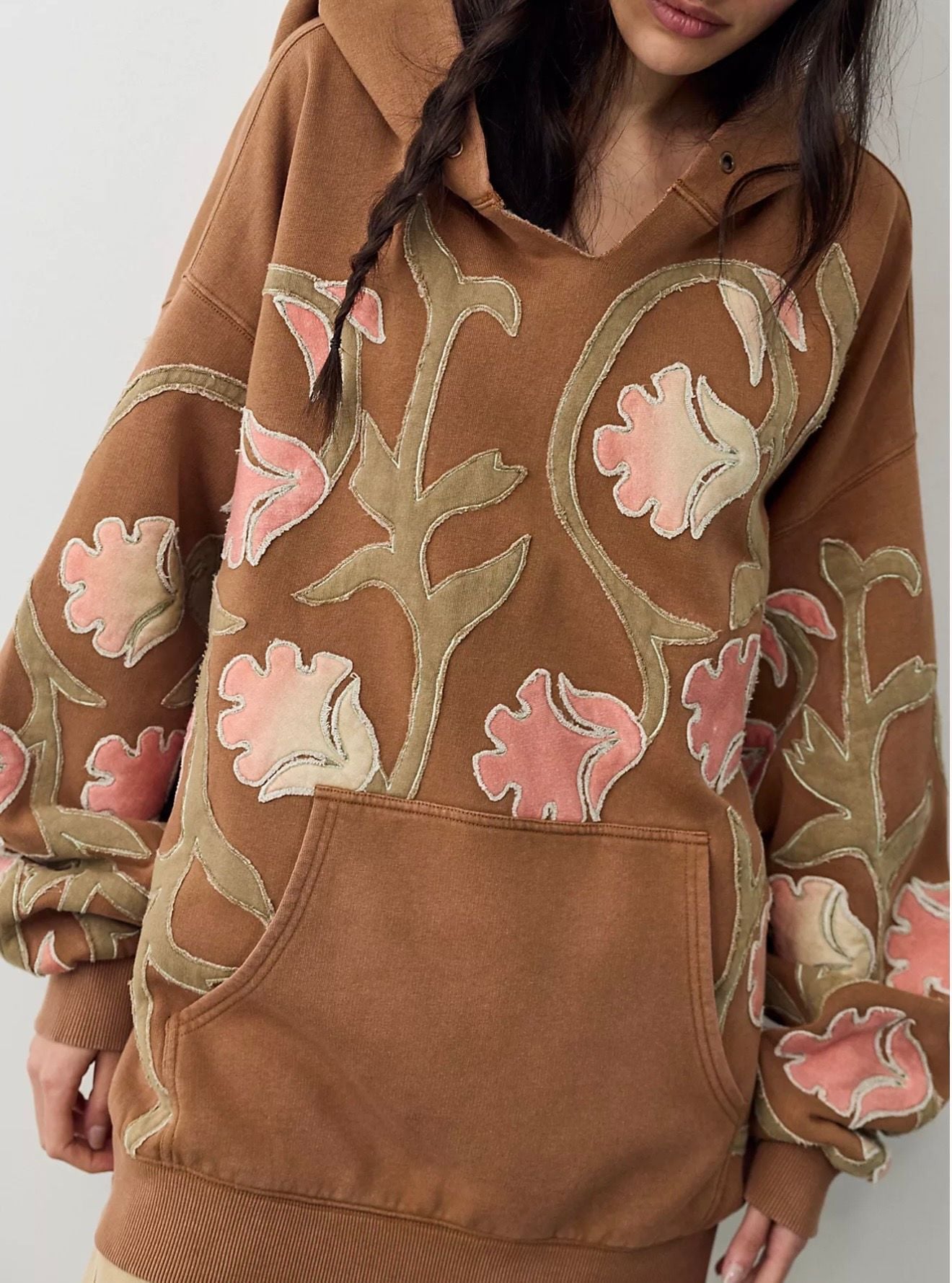 Free People its a Vibe Floral Hoodie size Small 3