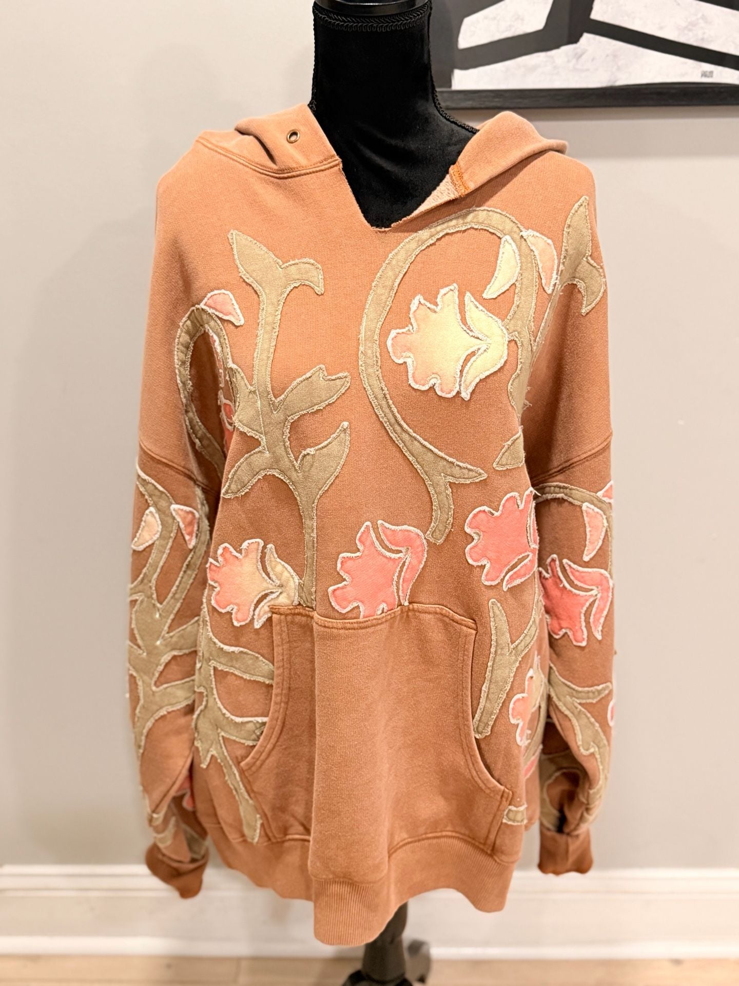 Free People its a Vibe Floral Hoodie size Small 6