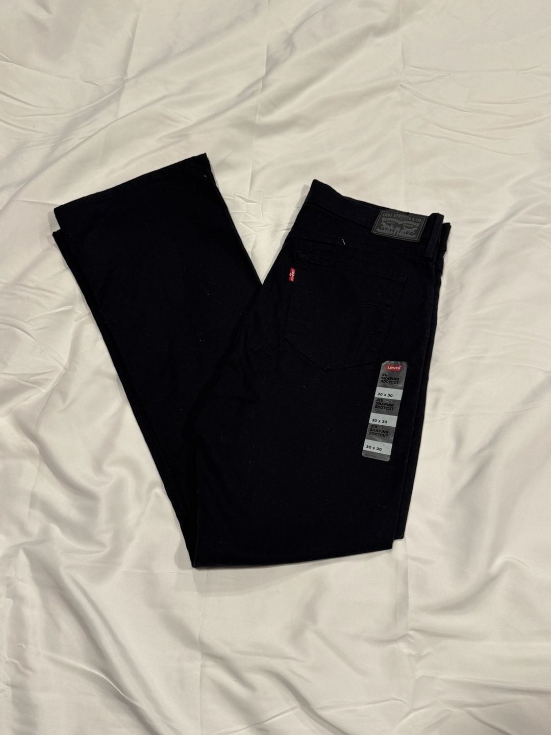 Levi's 315 Shaping Bootcut Jeans Size 30x30 Black Denim 2