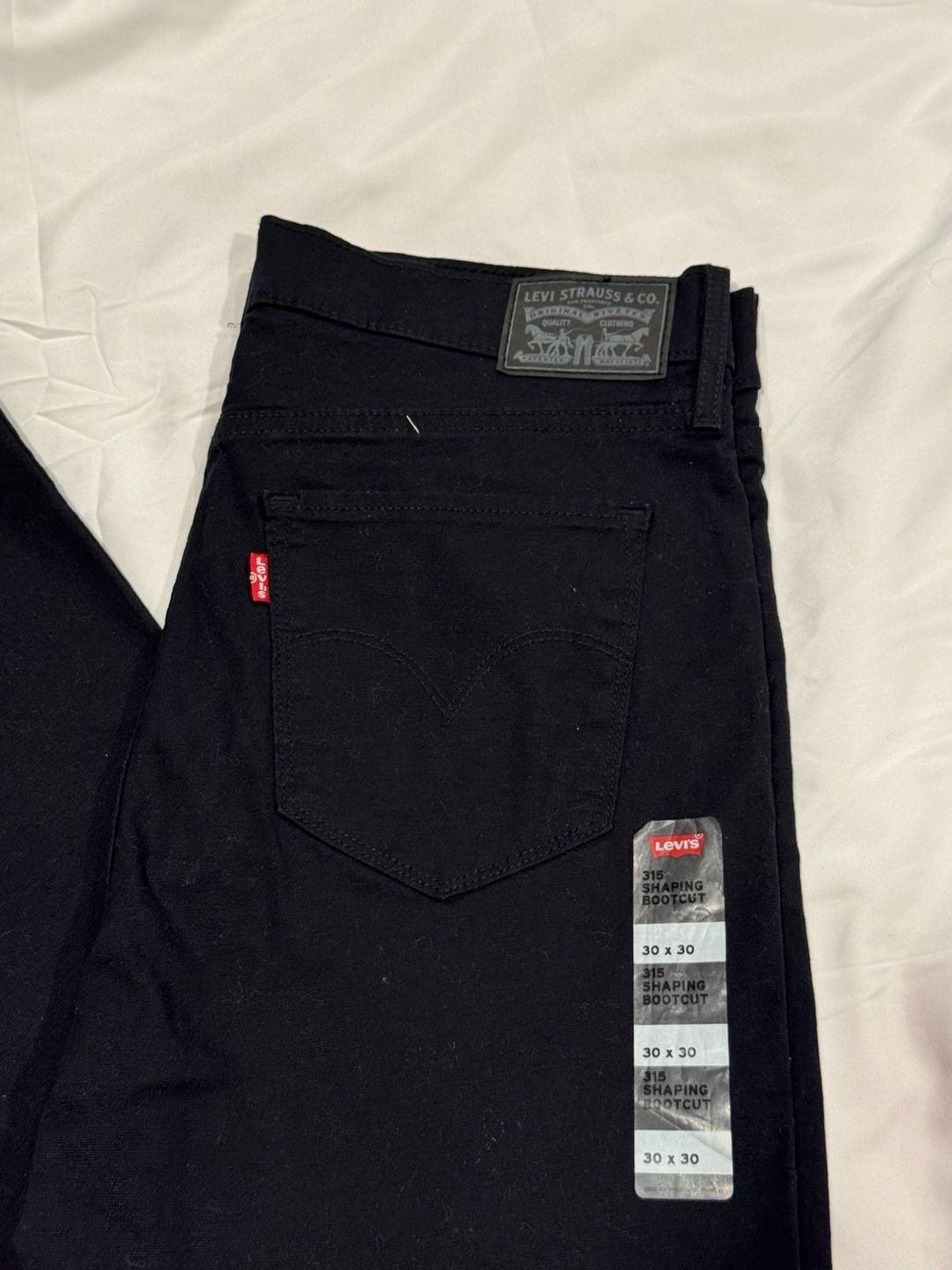 Levi's 315 Shaping Bootcut Jeans Size 30x30 Black Denim 3