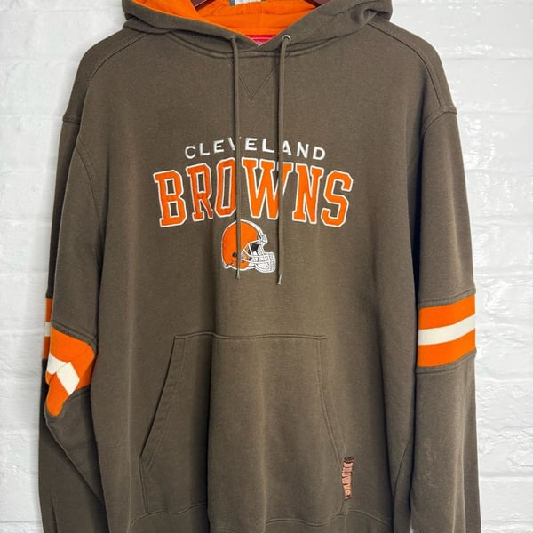 NFL Cleveland Browns Hoodie Size M Brown Orange Pullover
