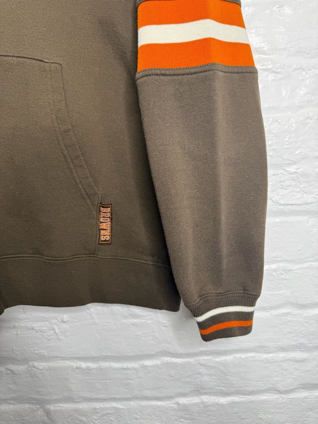 NFL Cleveland Browns Hoodie Size M Brown Orange Pullover 3