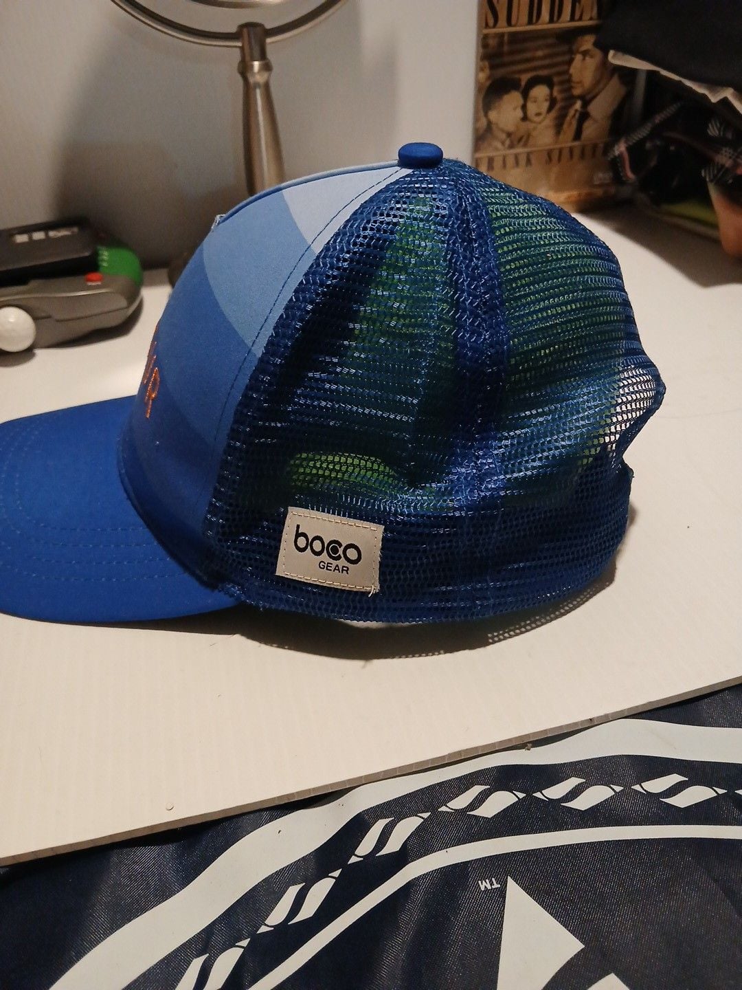 Boco Gear Factur Trucker Hat Blue Orange Adjustable Snapback 5