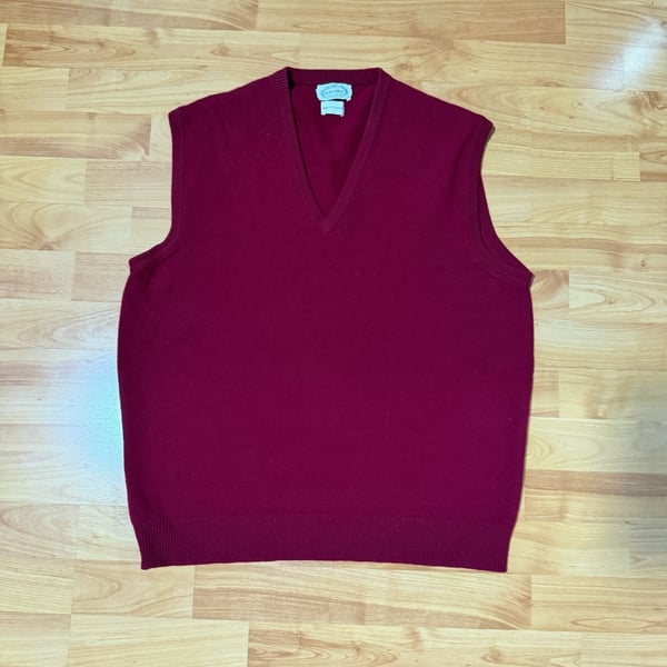 Vintage Leo Ritter 100% Pure Cashmere Sweater Vest Men’s 42 Made Scotland