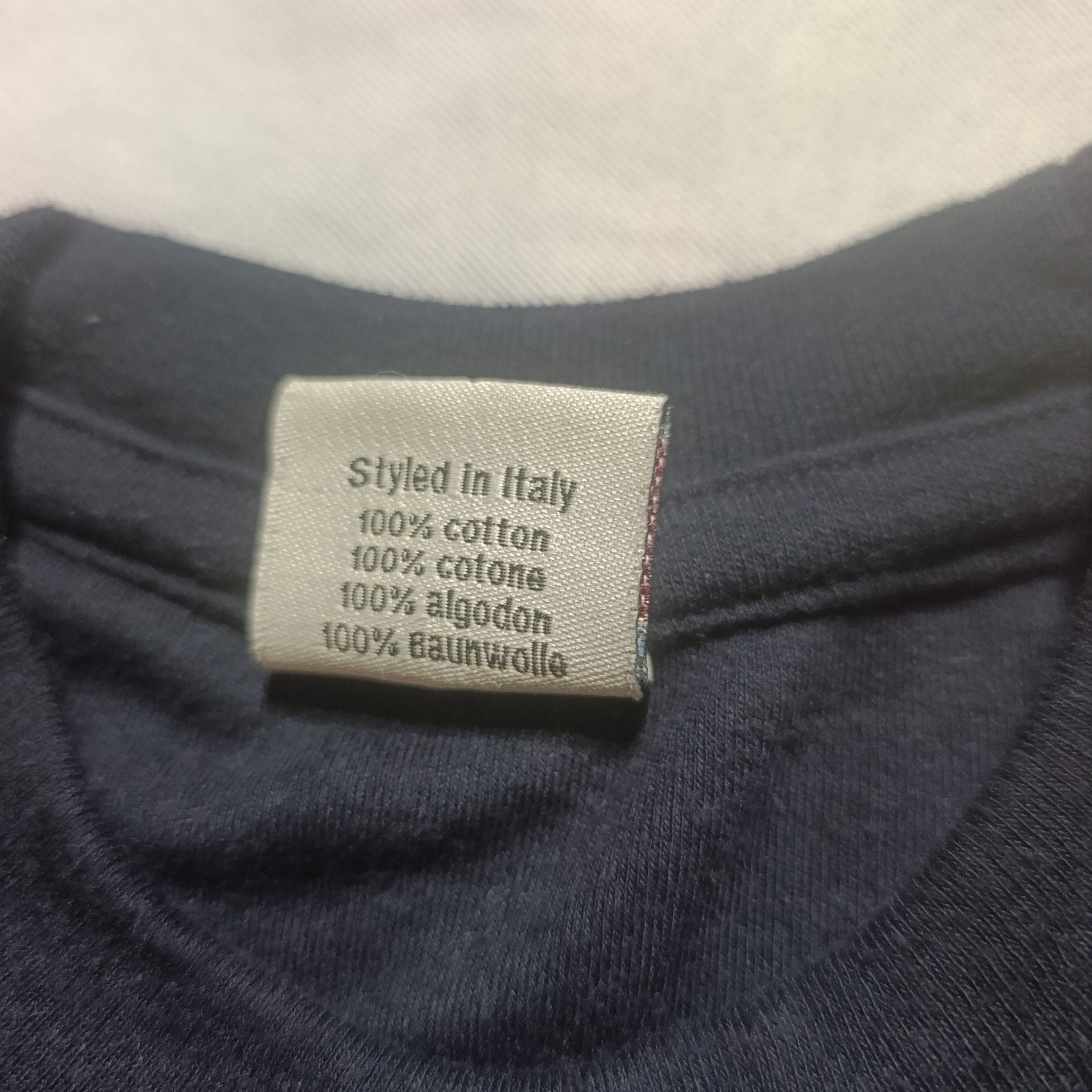 Vintage Italia Roma Embroidered Navy Blue T-Shirt 5
