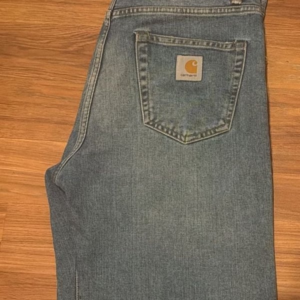 Carhartt WIP Pontiac Short Size 30 Blue Denim Jeans