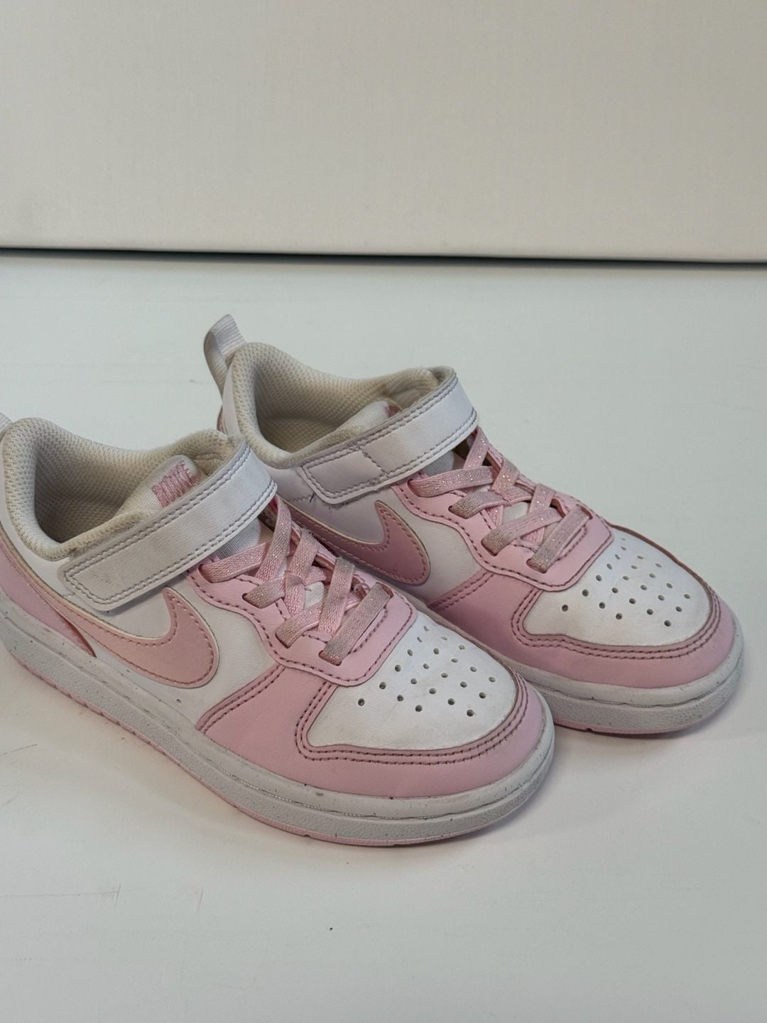 Nike Court Borough Low Recraft Size 10.5C Pink White Toddler Sneakers 7